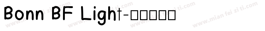 Bonn BF Light字体转换